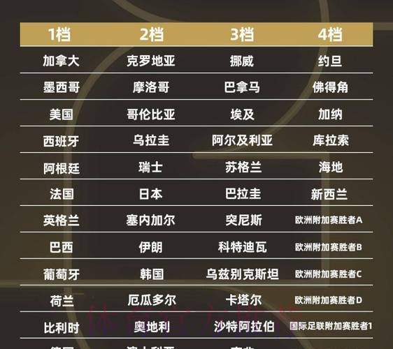 2026世界杯强队排名高清